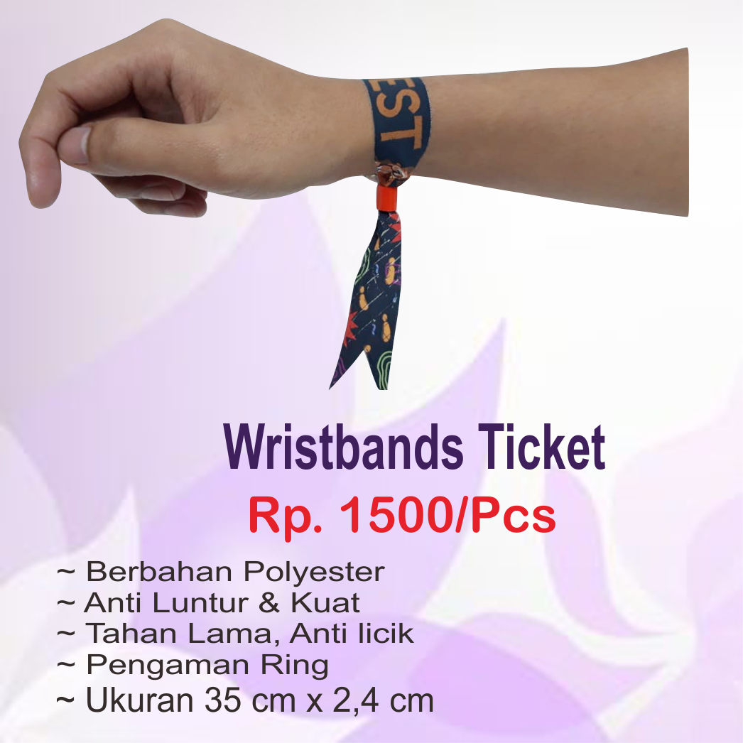 Cetak Wristband Ticket