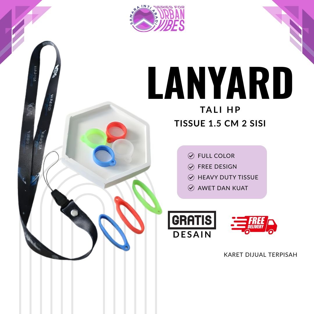 Cetak Tali Name Tag Custom Mulai Rp 4.000 Termurah No.1